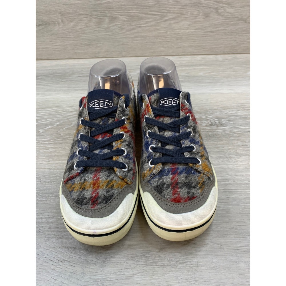 Keen Elsa Lite Women's 7.5 Plaid Wool Sneakers Grey‎ Red Comfort Shoes - Picture 2 of 10